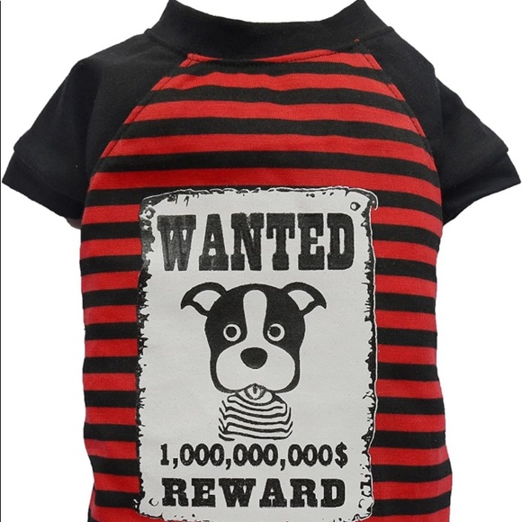 XS Doggy Dolly red and black t-shirt - Picture 1 of 5
